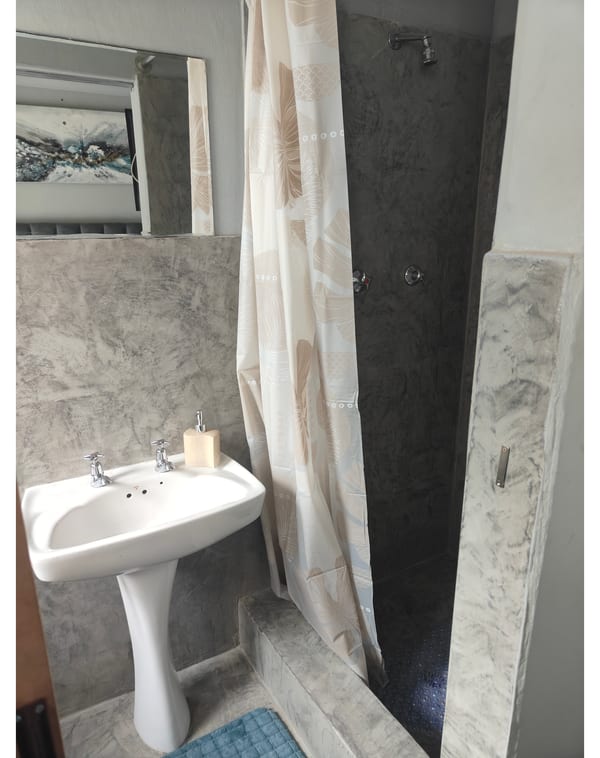 Bathroom with basin and shower