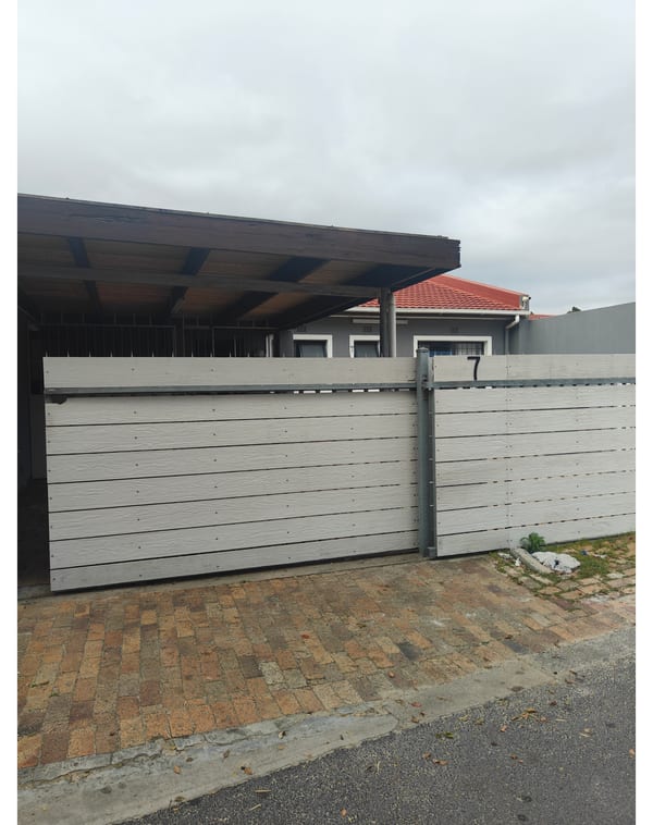 Street frontage and secure gate